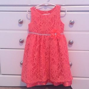 Coral girls dress
